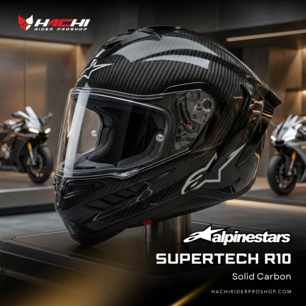 หมวกกันน็อคเต็มใบ ALPINESTARS SUPERTECH R10 - Solid Carbon