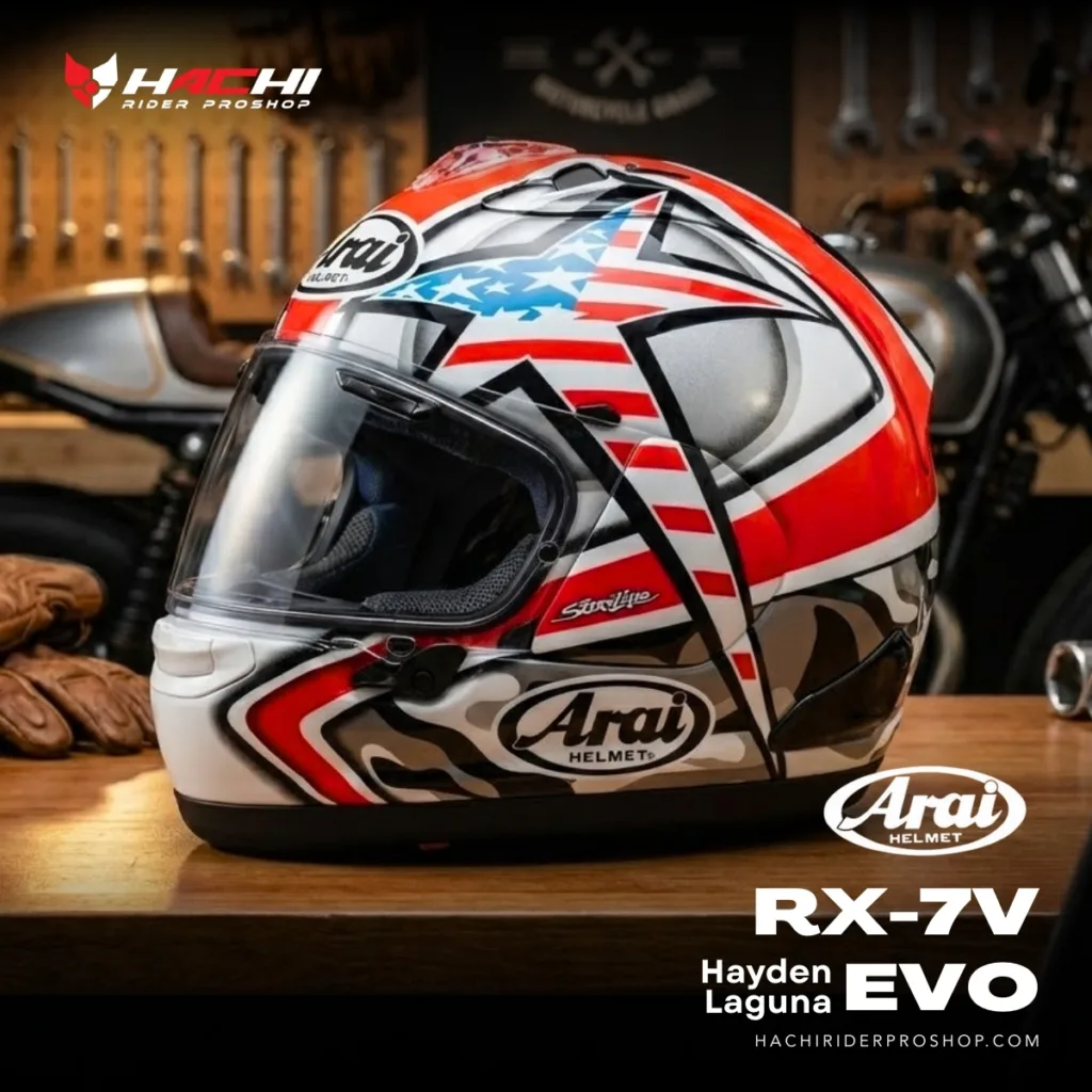 หมวกกันน็อคเต็มใบ ARAI RX-7V EVO - Hayden Laguna