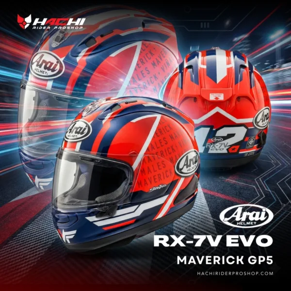 หมวกกันน็อคเต็มใบ ARAI RX-7V EVO - Maverick GP5