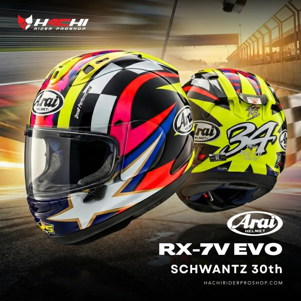 หมวกกันน็อคเต็มใบ ARAI RX-7V EVO - Schwantz 30th