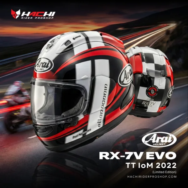 หมวกกันน็อคเต็มใบ ARAI RX-7V EVO - TT IoM 2022