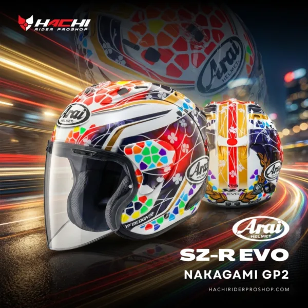 หมวกกันน็อคครึ่งใบ ARAI SZ-R EVO - Nakagami GP2