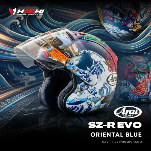 ARAI SZ R EVO Oriental Flat Blue