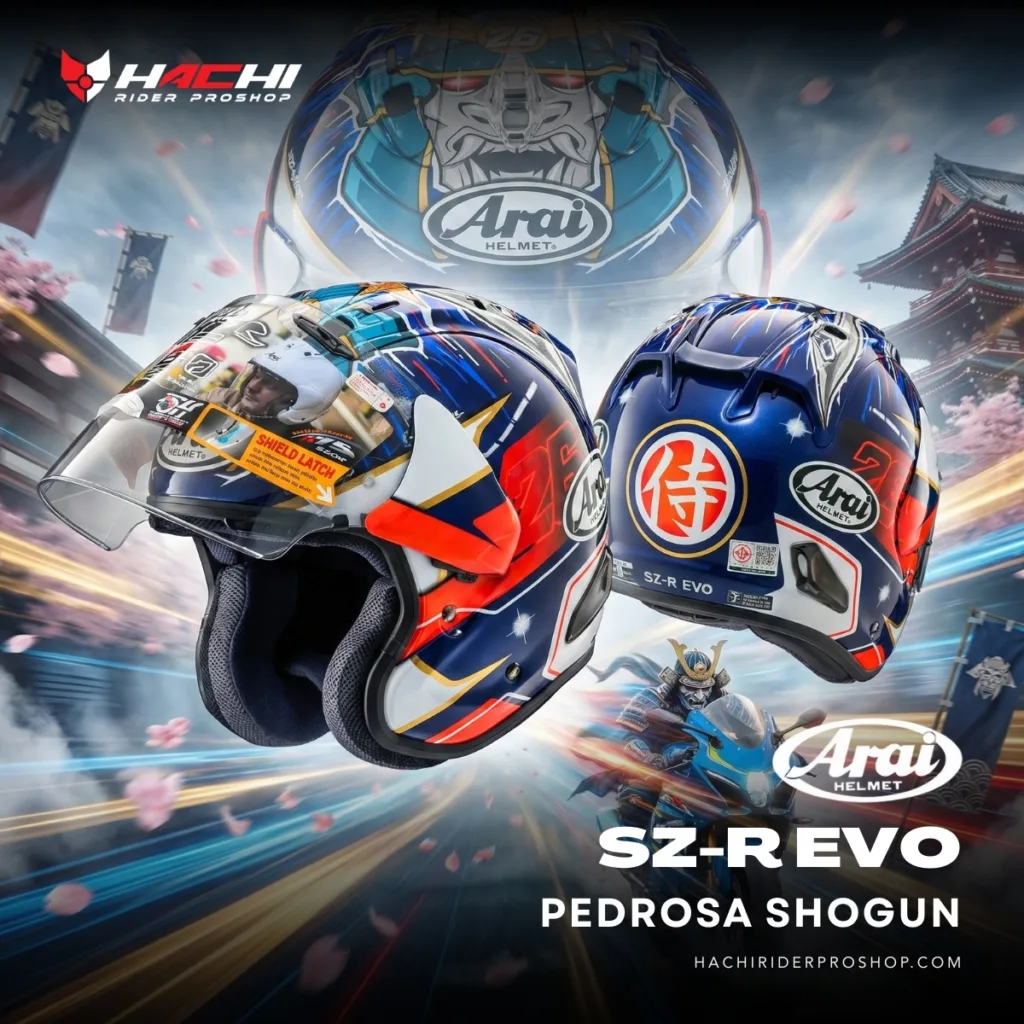 หมวกกันน็อคครึ่งใบ ARAI SZ-R EVO - Pedrosa Shogun Cover
