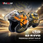 หมวกกันน็อคครึ่งใบ ARAI SZ-R EVO - Pedrosa Spirit Gold Cover