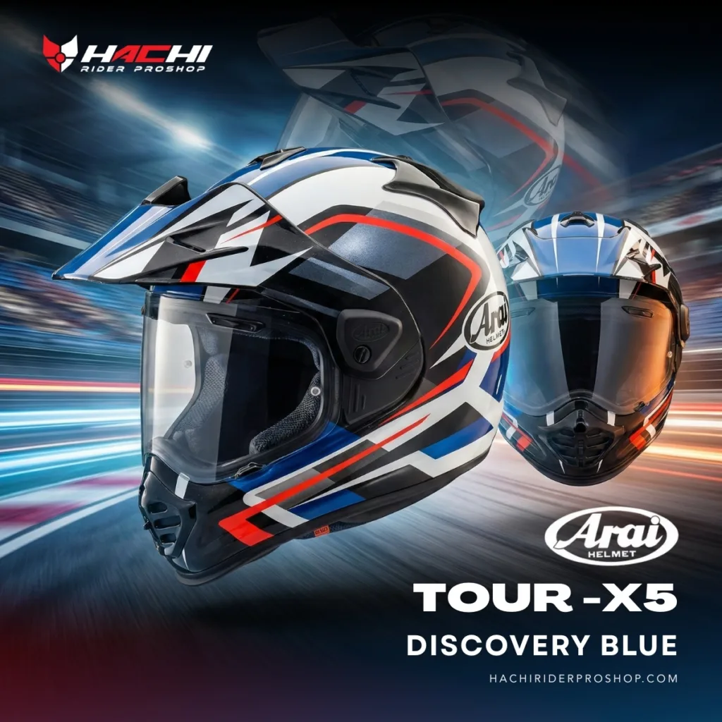หมวกกันน็อคทัวร์ริ่ง ARAI TOUR-X5 - Discovery Blue
