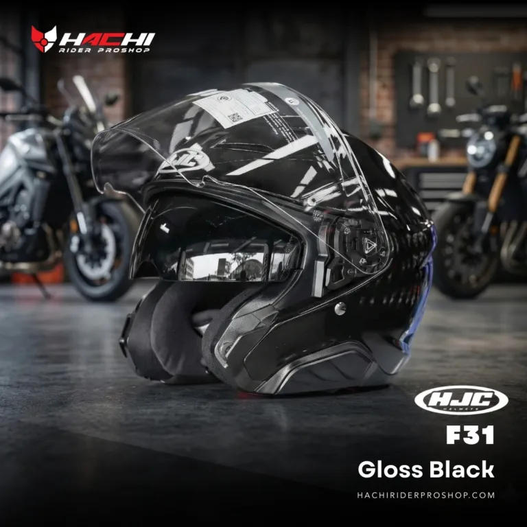 หมวกกันน็อคครึ่งใบ HJC F31 - Gloss Black