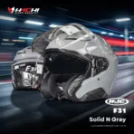 หมวกกันน็อคครึ่งใบ HJC F31 - Solid N Gray