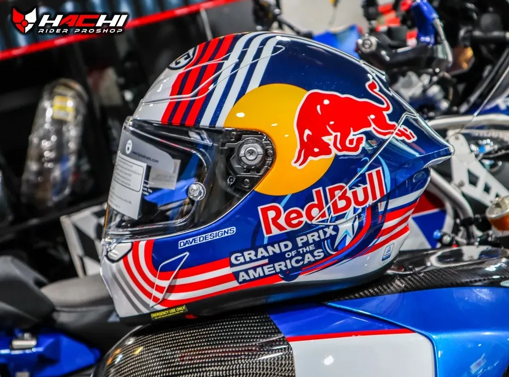HJC RPHA1 - Red Bull Austin GP (1) HJC RPHA1 - Red Bull Austin GP หมวกกันน็อคที่สามารถใส่ Logo Red Bull เจ้าแรกของโลก - Image 1