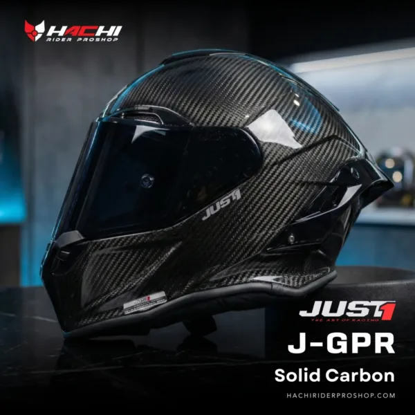 หมวกกันน็อคเต็มใบ JUST1 J GPR Solid Carbon