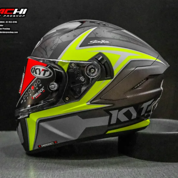 KYT NFR - Mindset Matt Anthracite/Yellow