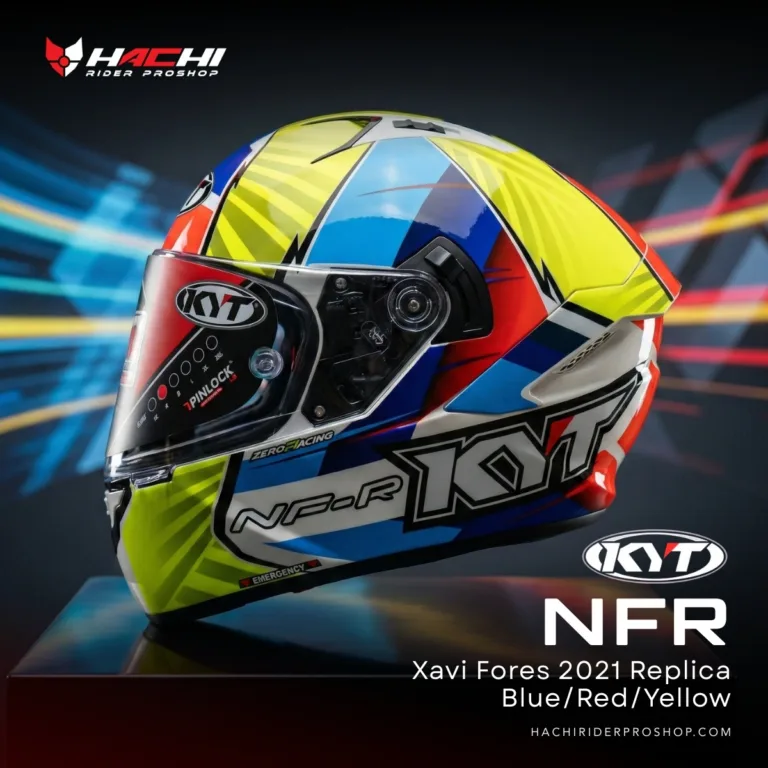 หมวกกันน็อคเต็มใบ KYT NFR - Xavi Fores 2021 Replica BlueRedYellow Cover