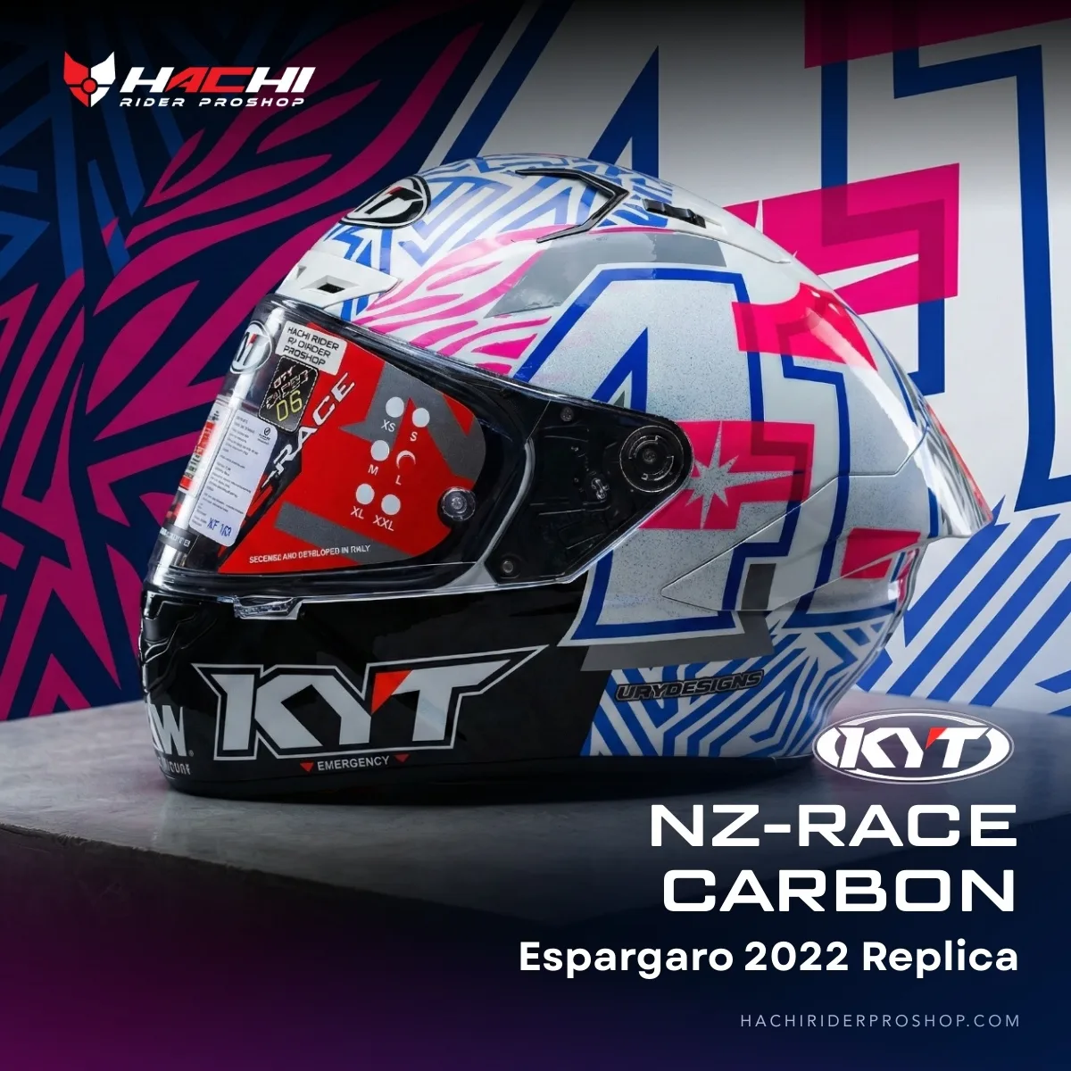 หมวกกันน็อคเต็มใบ KYT NZ RACE - Espargaro 2022 Replica