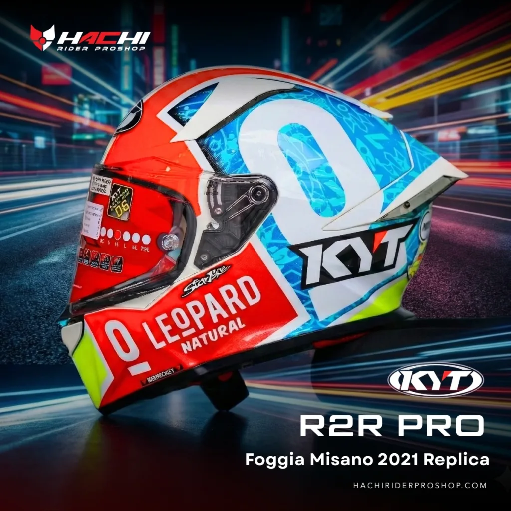 หมวกกันน็อคเต็มใบ KYT R2R PRO - Foggia Misano 2021 Replica