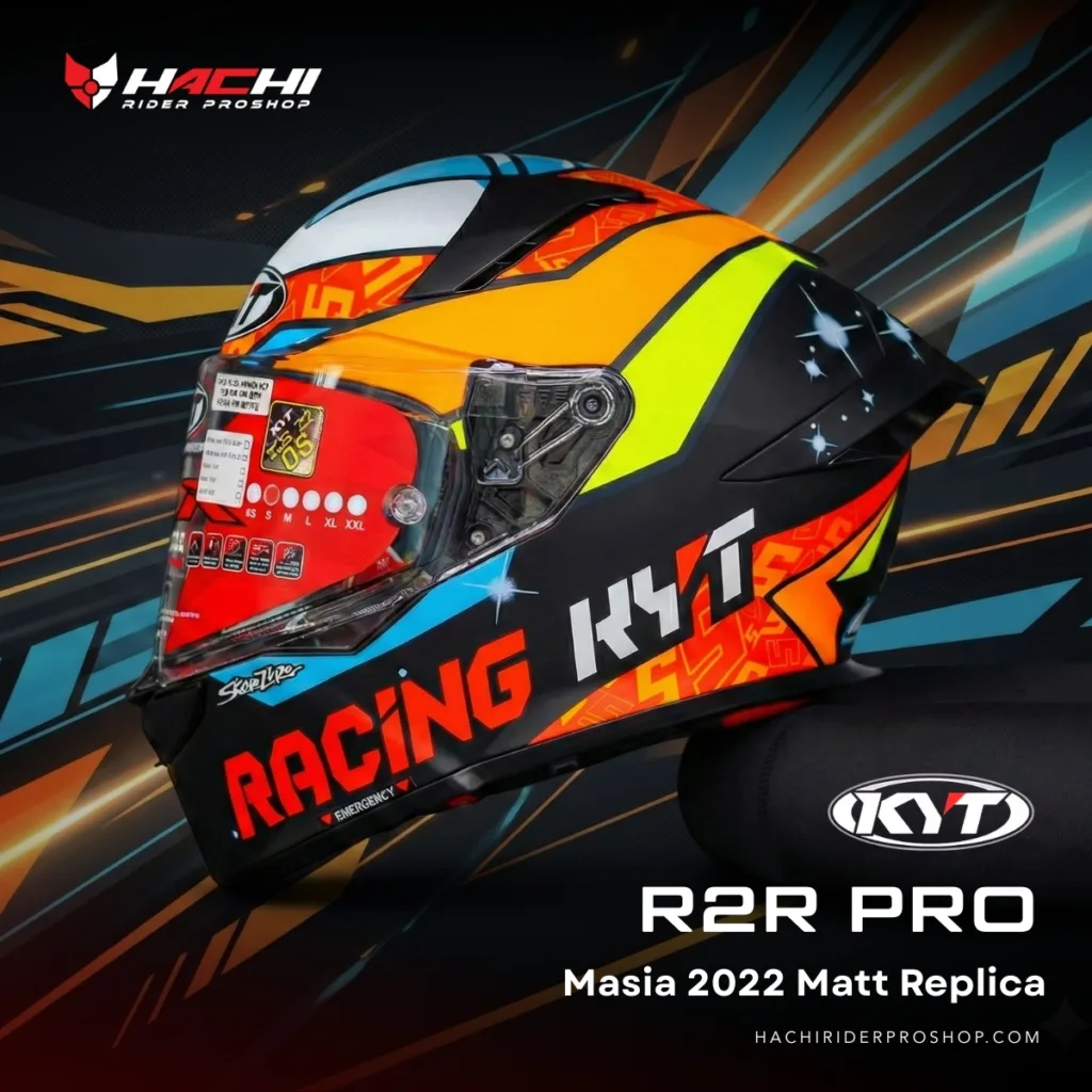 หมวกกันน็อคเต็มใบ KYT R2R PRO - Masia 2022 Matt Replica