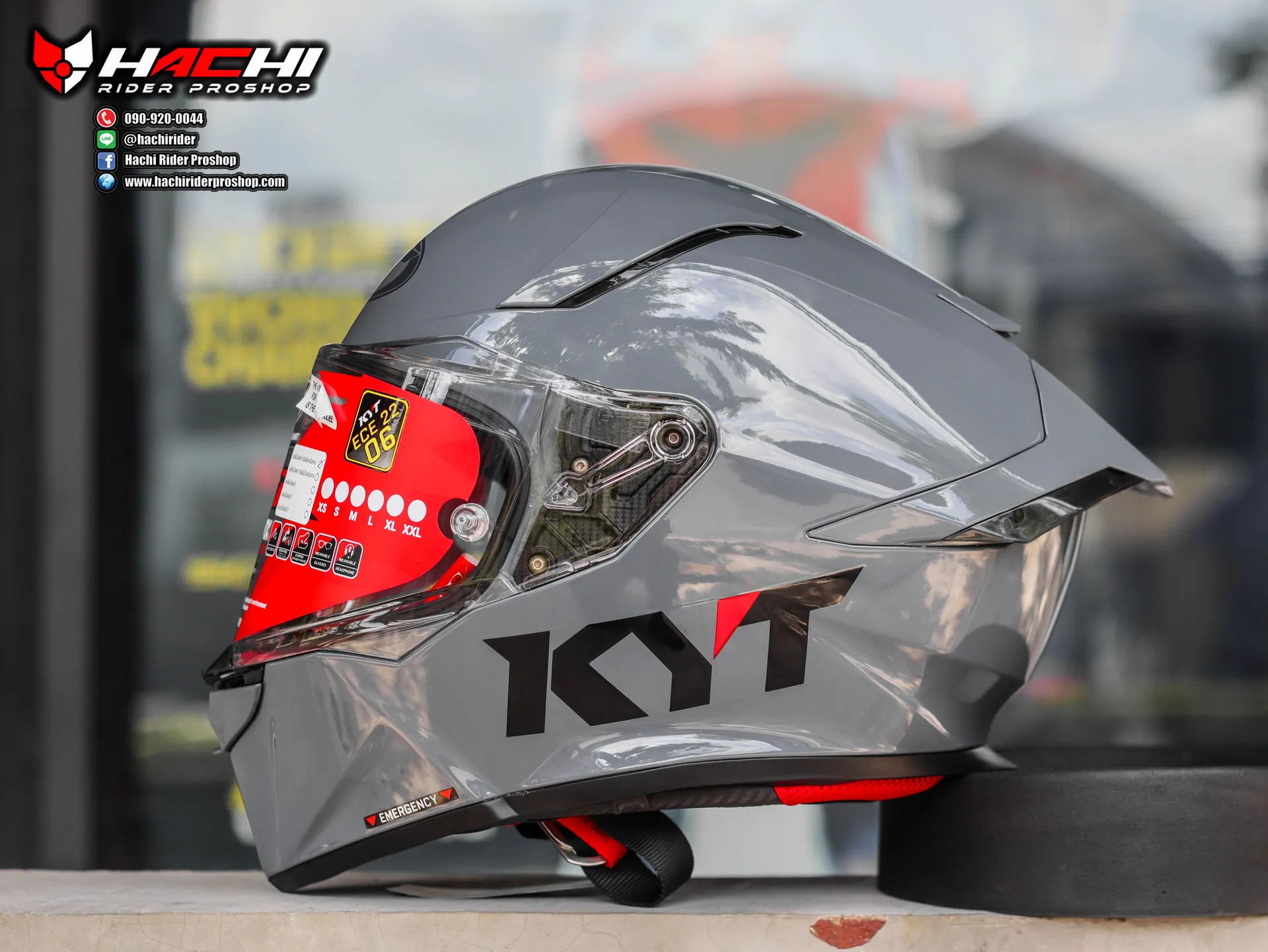 KYT R2R PRO - Plain Gray (1) KYT R2R PRO - Plain Gray - Image 1