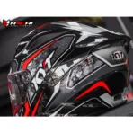 KYT STRIKER - #01 Black/Red - Image 3