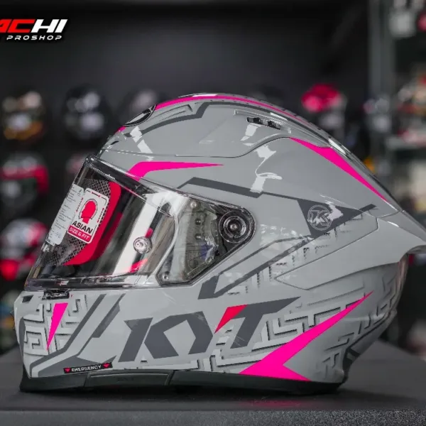 KYT STRIKER - Asphalt Gray/Fuxia