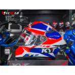 KYT TT REVO - Gear Blue/Red