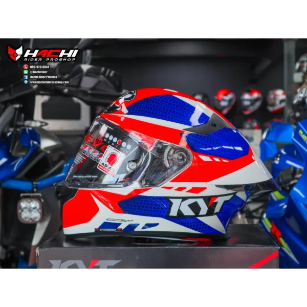 KYT TT REVO - Gear Blue/Red