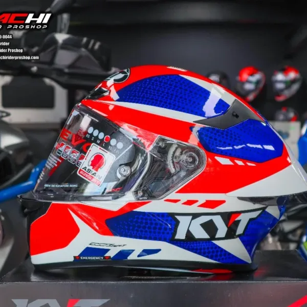 KYT TT REVO Gear BlueRed