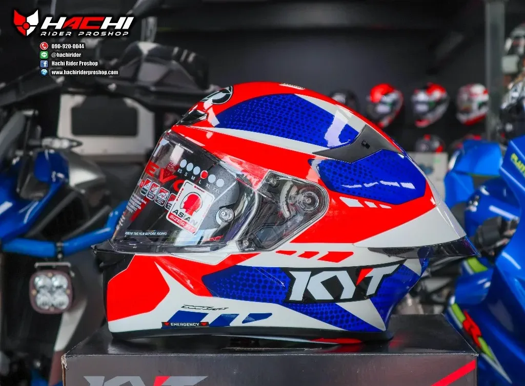 KYT TT REVO Gear BlueRed 1