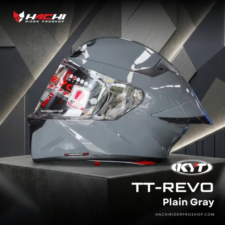 หมวกกันน็อคเต็มใบ KYT TT REVO - Plain Gray