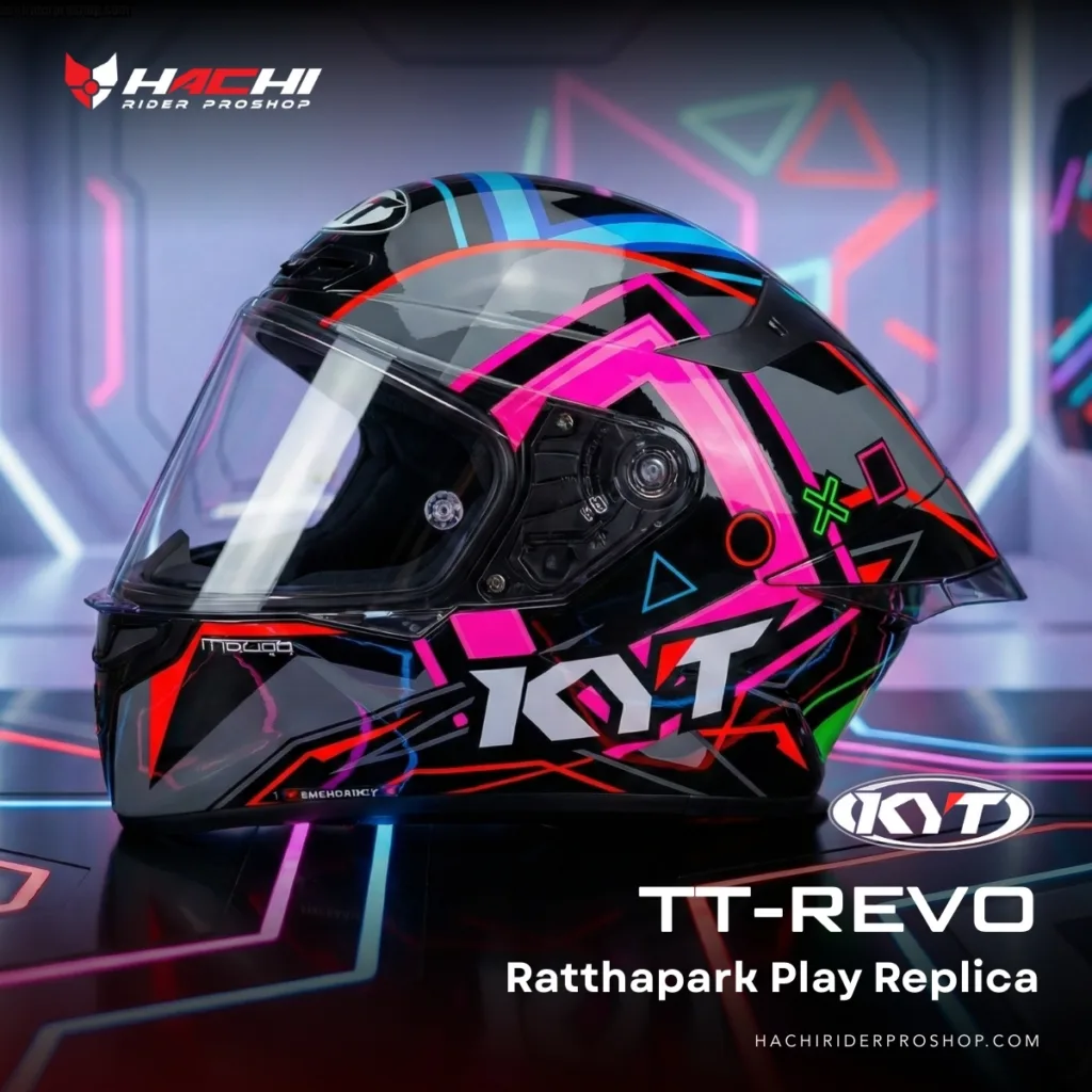 หมวกกันน็อคเต็มใบ KYT TT REVO - Ratthapark Play Replica