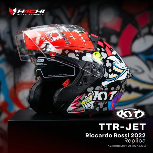 หมวกกันน็อคครึ่งใบ KYT TTR JET - Riccardo Rossi 2022 Replica