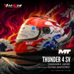 MT THUNDER 4 SV - Yamakana Japan Gloss White/Red (Limited Edition)