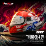 MT THUNDER 4 SV - Yamanaka Japan Gloss White/Red (Limited Edition)