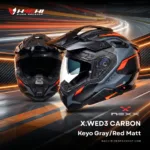 หมวกกันน็อคทัวร์ริ่ง NEXX X.WED3 CARBON - Keyo GrayRed Matt