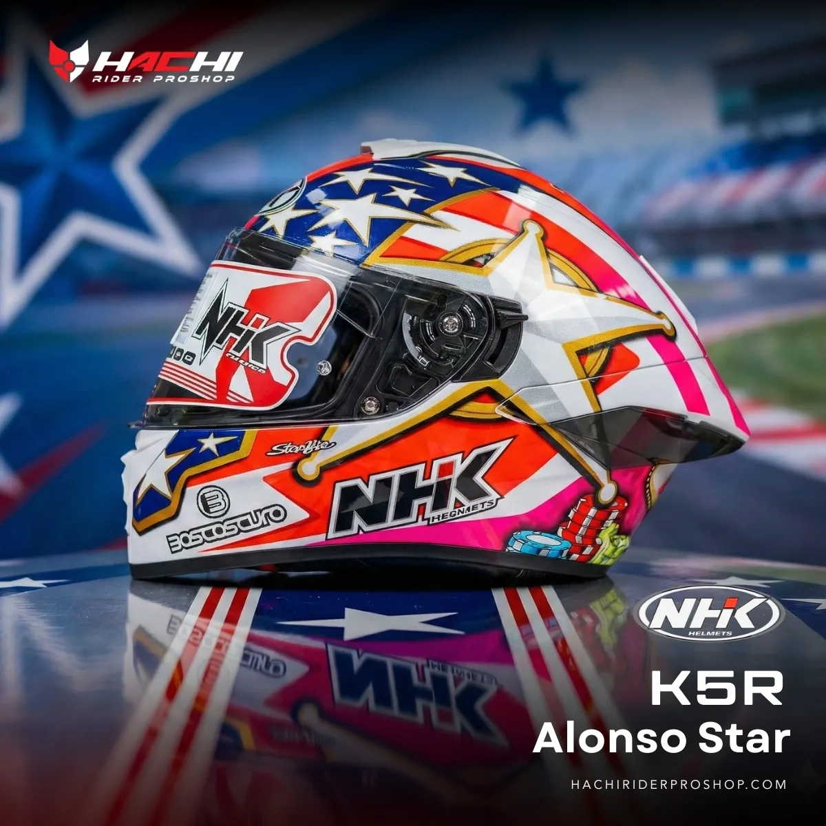 หมวกกันน็อคเต็มใบ NHK K5R - Alonso Star