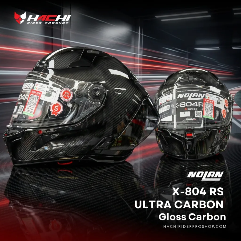 หมวกกันน็อคเต็มใบ NOLAN X-804 RS ULTRA CARBON - Gloss Carbon