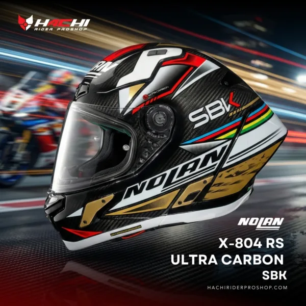 หมวกกันน็อคเต็มใบ NOLAN X-804 RS ULTRA CARBON - SBK