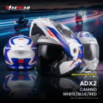 หมวกกันน็อคยกคาง SCORPION ADX2 - Camino WhiteBlueRed