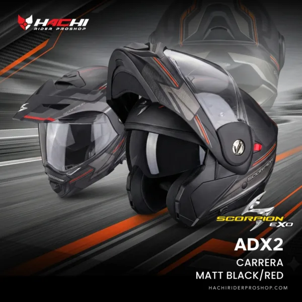SCORPION ADX2 - Carrera Matt BlackRed