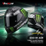 หมวกกันน็อคเต็มใบ SCORPION EXO R1 AIR - Fabio Quartararo Monster Silver
