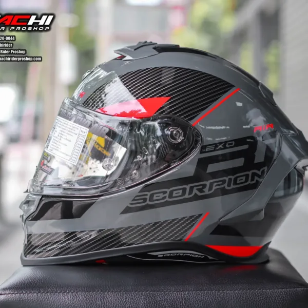 SCORPION EXO R1 EVO AIR - Final Gray/Black/Red