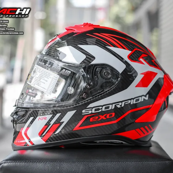 SCORPION EXO R1 EVO CARBON AIR - Supra Black/Red