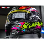 SCORPION EXO R1 EVO II AIR - Savage Black/Blue/Pink - Image 7