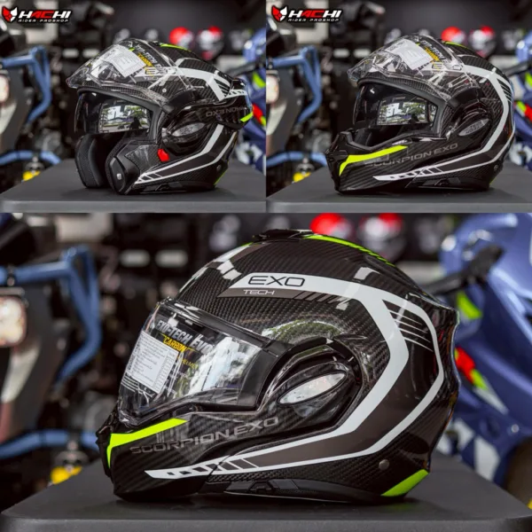 SCORPION EXO TECH EVO CARBON - Cosy Black/Neon Yellow