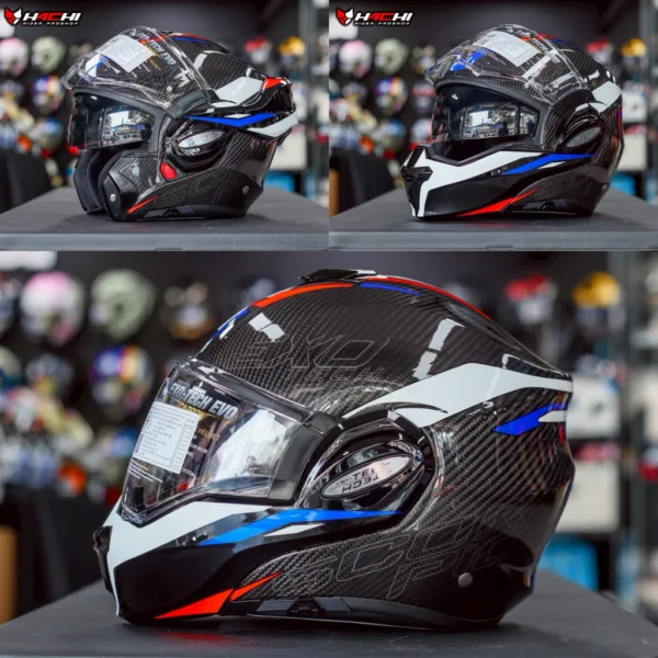 SCORPION EXO TECH EVO CARBON - Rover Black/Red/Blue