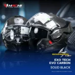 หมวกกันน็อคยกคาง SCORPION EXO TECH EVO CARBON - Solid Black