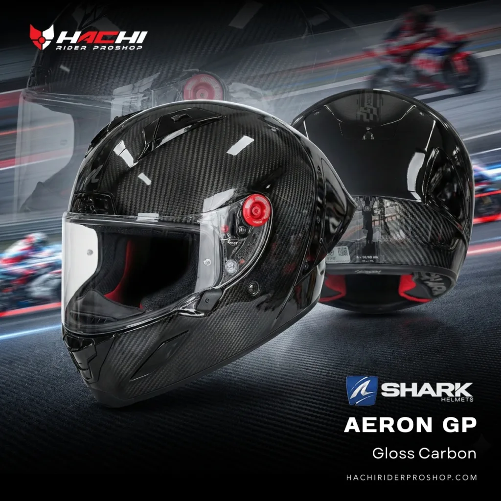 หมวกกันน็อคเต็มใบ SHARK AERON GP - Gloss Carbon Cover