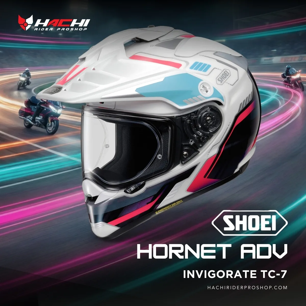 หมวกกันน็อคทัวร์ริ่ง SHOEI HORNET ADV - Invigorate TC-7