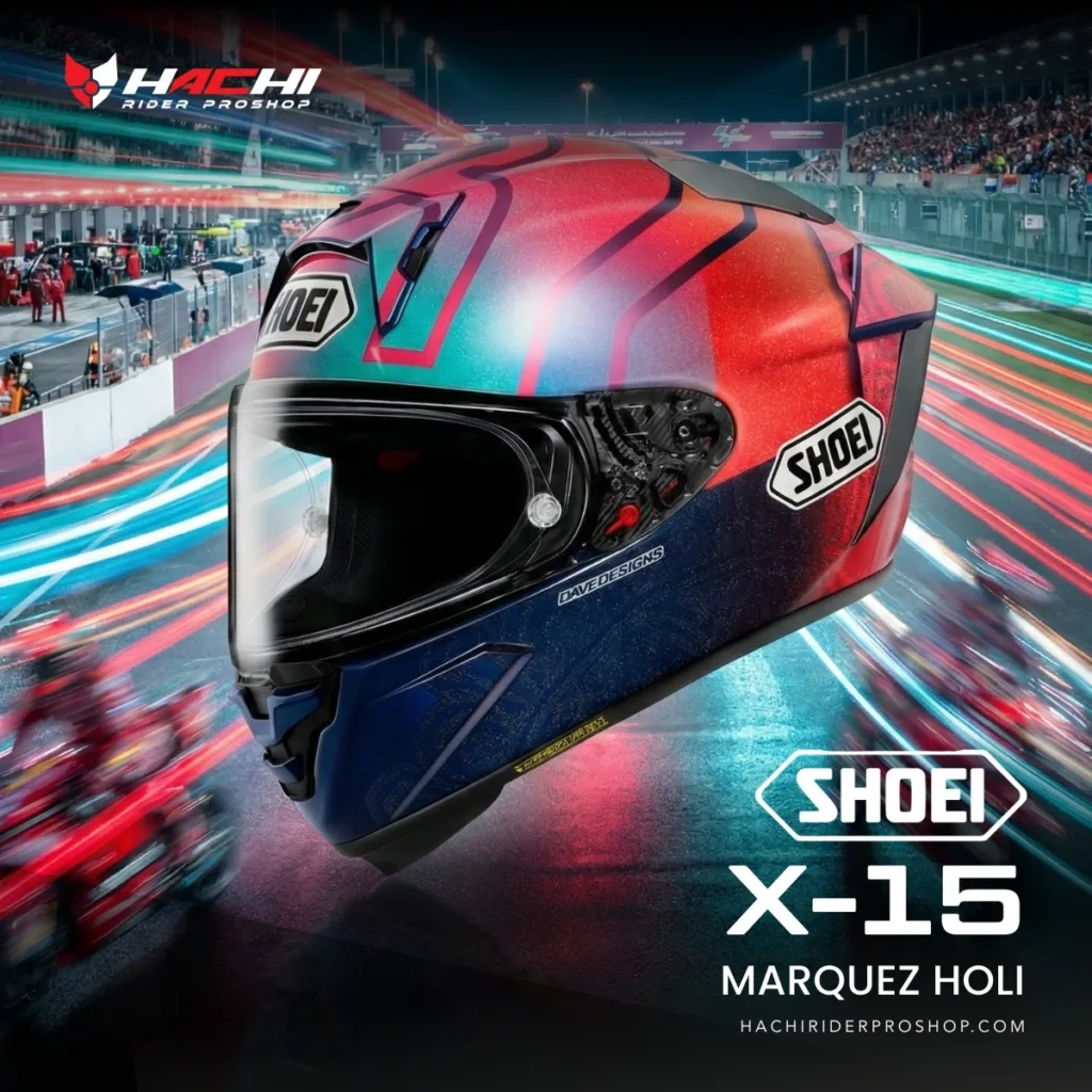 หมวกกันน็อคเต็มใบ SHOEI X-15 - Marquez Holi