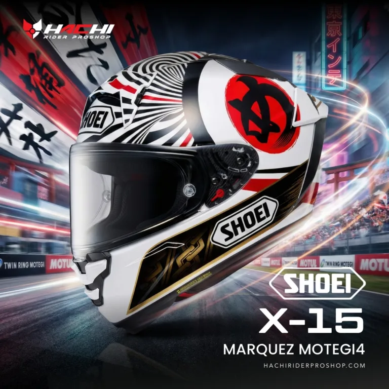 หมวกกันน็อคเต็มใบ SHOEI X-15 - Marquez Motegi 4
