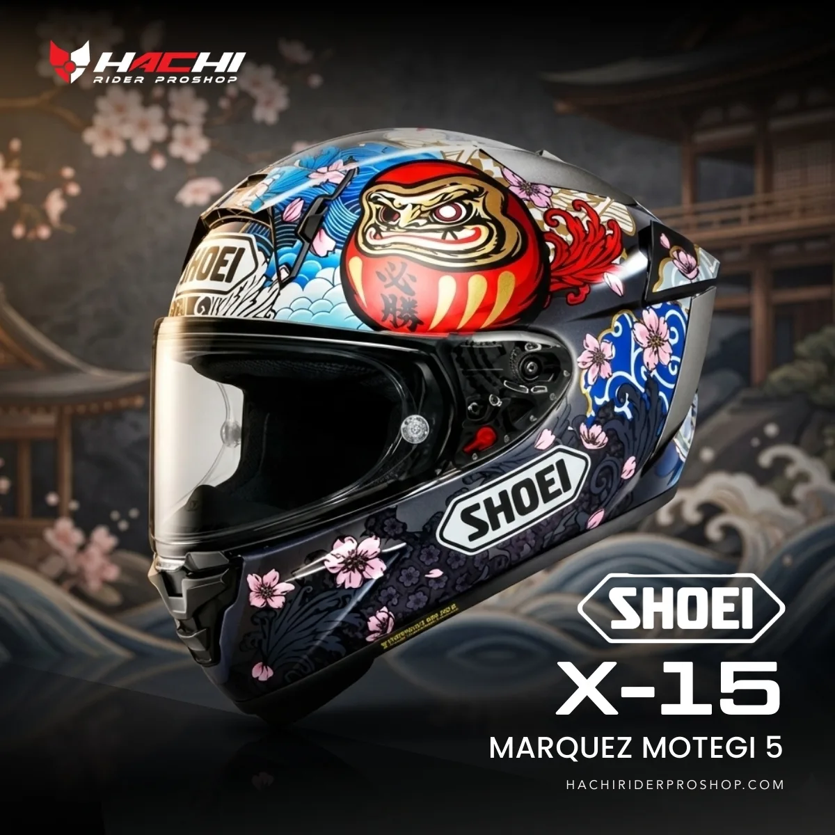 หมวกกันน็อคเต็มใบ SHOEI X-15 - Marquez Motegi 5