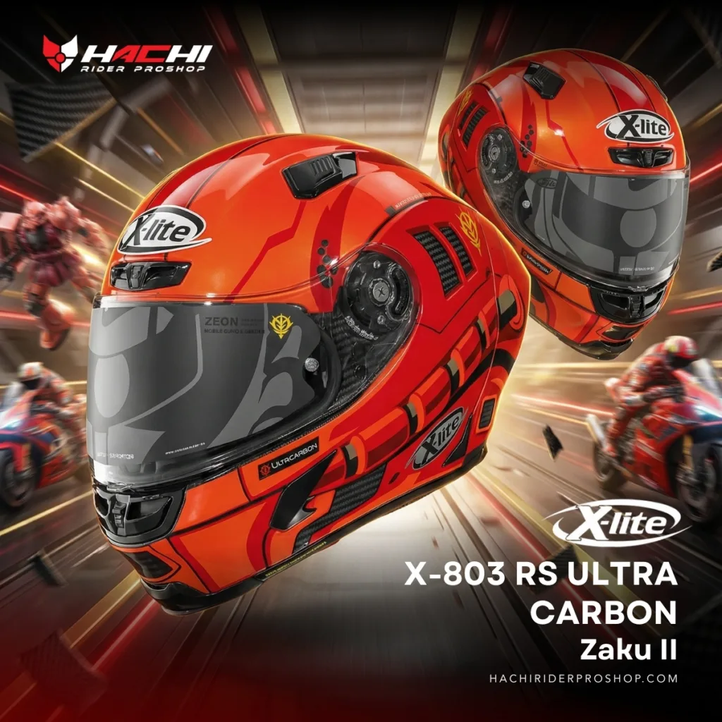 หมวกกันน็อคเต็มใบ X-lite X-803 RS ULTRA CARBON - Zaku II